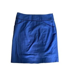 Anthropologie Floreat Ruffle Back Skirt Blue Size 6